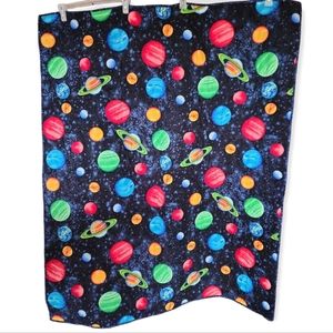 Planets Quilt 42x52 By Birmingham Quilters Guild 2008 Galaxy Reversible Blue